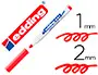 Imagen Rotulador edding para pizarra blanca 661 color rojo punta redonda 1-2 mm recargable 2