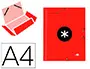 Imagen Carpeta liderpapel antartik gomas a4 3 solapas carton forrado color roja 2