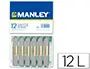 Imagen Lapices cera manley unicolor gris n 72 caja de 12 2