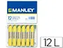 Imagen Lapices cera manley unicolor verde amarillo claro n 47 caja de 12 2