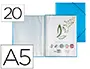 Imagen Carpeta liderpapel escaparate con espiral 20 fundas polipropileno din a5 azul 2