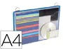 Imagen Funda para colgar tarifold din a4 anilla metalica formato horizontal pack de 5 unidades color azul 2