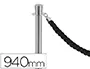 Imagen Poste separador cromado satinado altura 940 mm base 320 mm 2