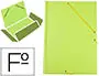 Imagen Carpeta liderpapel gomas plastico folio solapa color verde pistacho 2