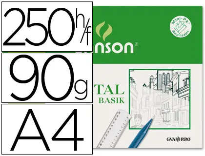 Imagen PAPEL VEGETAL GUARRO  A4 250 HOJAS