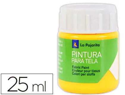 Imagen PINTURA PARA TELA AMARILLO REAL 10 ML