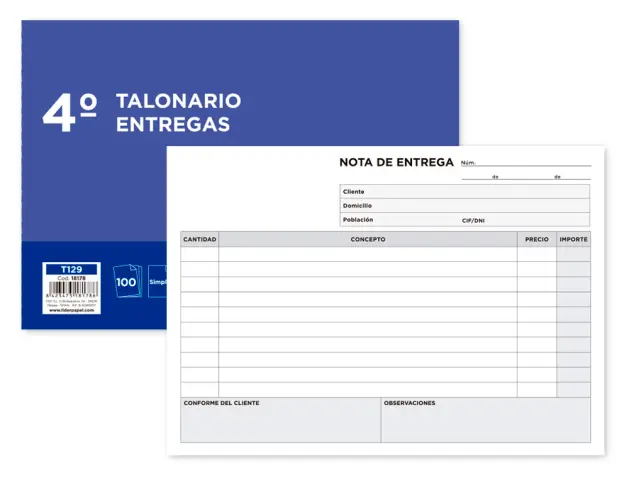 Imagen TALONARIO ENTREGAS 4 ORIGINAL