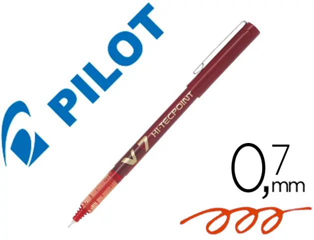 Imagen Rotulador pilot punta aguja v-7 rojo 0.7 mm