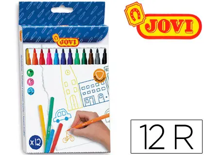 Imagen ROTULADOR JOVI CAJA 12 COLORES