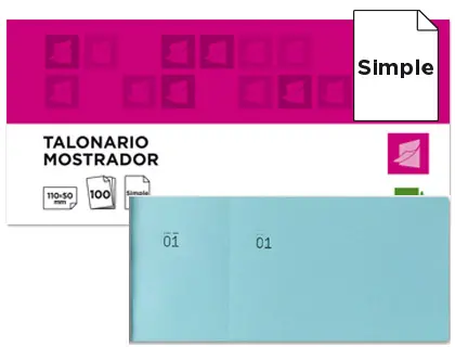 Imagen TALONARIO MOSTRADOR LIDERPAPEL AZUL