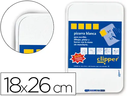 Imagen PIZARRA BLANCA CLIPPER 18X26