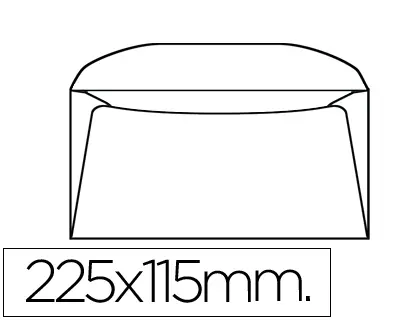 Imagen SOBRES S/VENTANA 115X225MM BOLSA 10