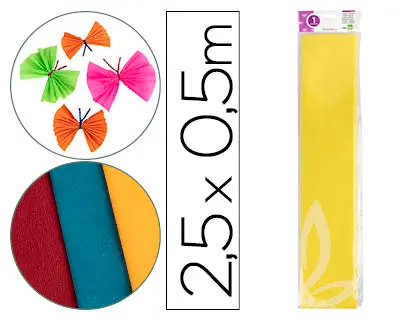 Imagen PAPEL CRESPON 0.5X2.50 AMARILLO