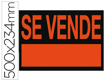 Imagen CARTEL PLASTICO "SE VENDE"