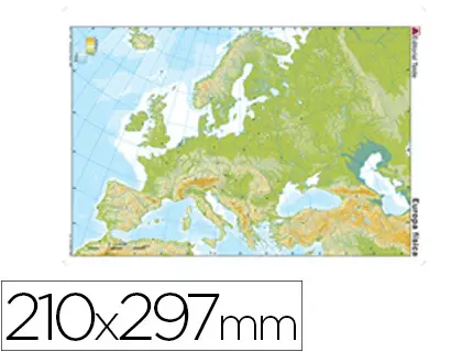 Imagen MAPA MUDO EUROPA COLOR FISICO