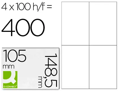 Imagen ETIQUETA ADHESIVA 105X148.5 C/100 H