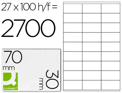 Imagen ETIQUETA ADHESIVA 70X30 C/100 H