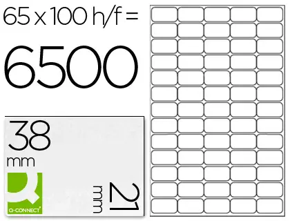 Imagen ETIQUETAS ADHESIVAS 38 X 21 C/100H