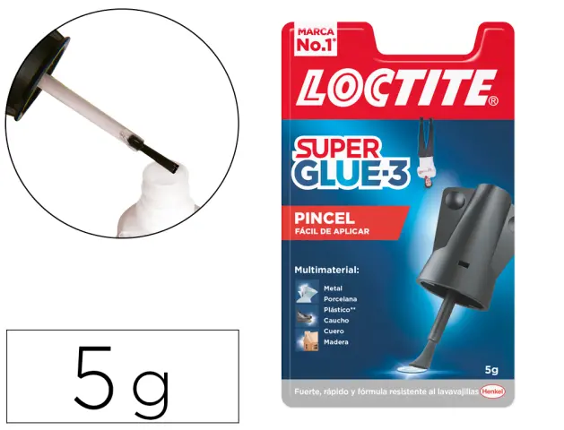 Imagen Pegamento loctite 5 gr aplicador de pincel adhesivo instantaneo