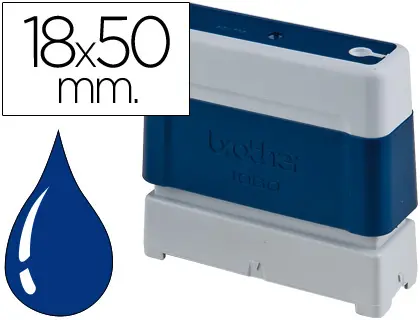 Imagen Sello automatico brother 18 mm x 50 mm azul