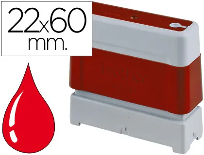 Imagen Sello automatico brother 22 mm x 60 mm rojo