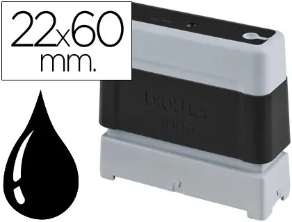 Imagen Sello automatico brother 22 mm x 60 mm negro