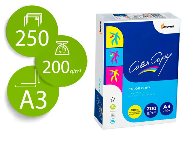 Imagen PAPEL COLOR COPY A3 P/250 200GRS