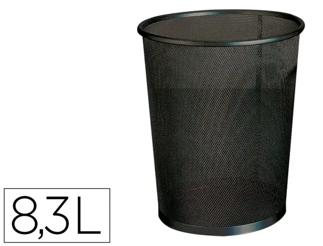 Imagen PAPELERA METALICA REJILLA PEQ. NEGR