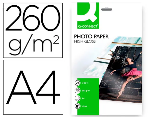 Imagen PAPEL FOTO GLOSSY DIN A4 260GR 20H