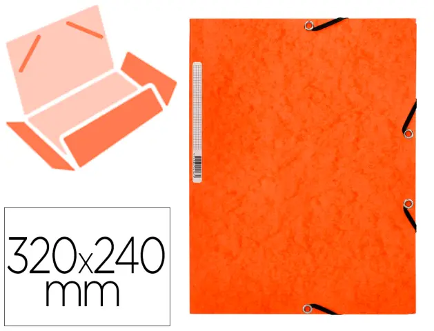 Imagen CARPETA GOMAS SIMIL PRESPAN NARANJA