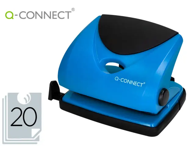 Imagen TALADRADORA Q-CONNECT 20 HOJAS AZUL