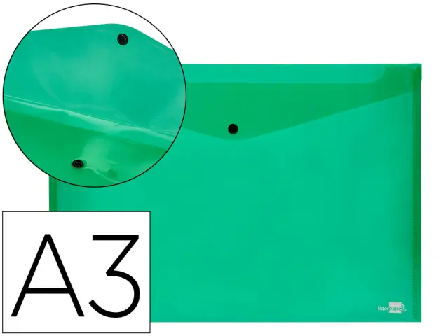 Imagen CARPETA BOLSA BROCHE A3 VERDE