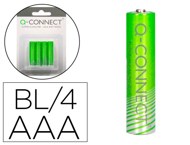 Imagen Pila q-connect alcalina aaa -blister con 4 pilas