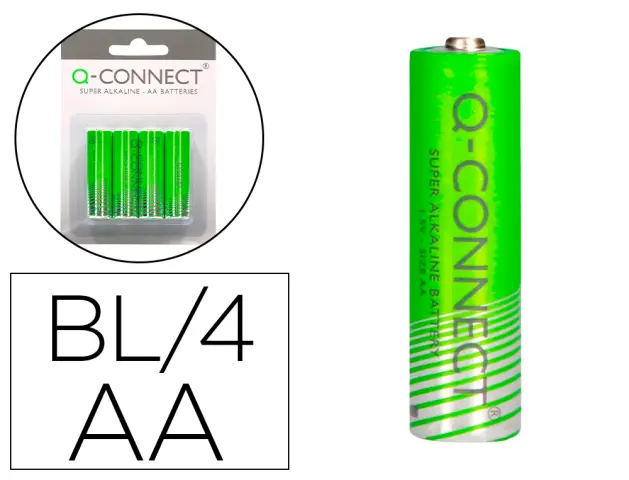 Imagen Pila q-connect alcalina aa -blister con 4 pilas