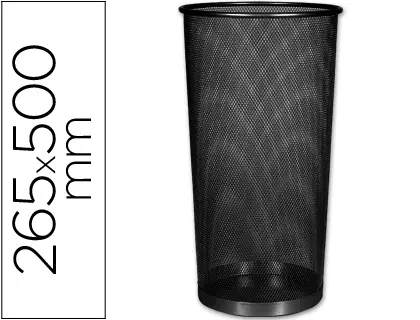 Imagen Paraguero metalico q-connect kf00829 rejilla negro -265 diametro x 500 mm