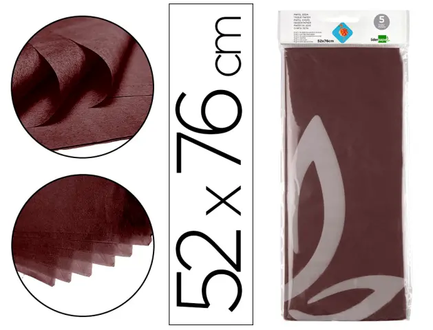 Imagen PAPEL SEDA LIDERPAPEL 52X76 MARRON