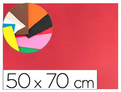 Imagen GOMA EVA LIDERPAPEL ROJA PLANCHA 50 X 70, 1,5 MM