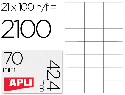 Imagen ETIQUETAS ADHESIVAS APLI 70X42.2