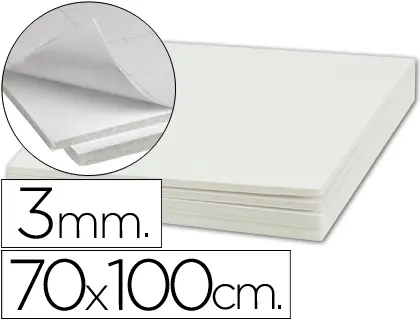 Imagen CARTON PLUMA LIDERPAPEL ADHESIVO 1 CARA 70X100 CM