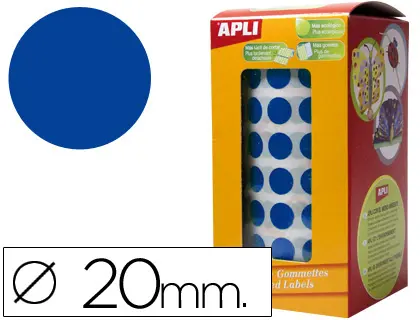 Imagen GOMETS AUTOADHESIVOS CIRCULARES 20MM AZUL
