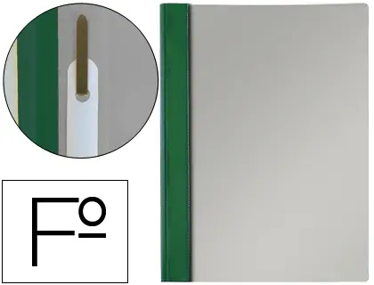 Imagen CARPETA SOSSIER FASTENER PVC ESSELTE VEREDE FOLIO