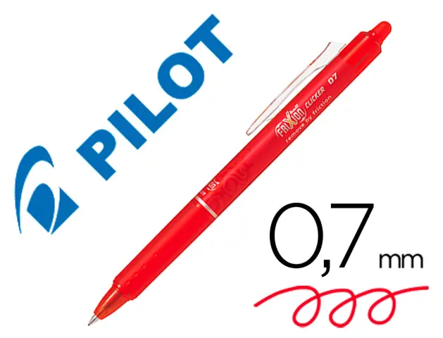 Imagen Boligrafo pilot frixion clicker borrable 0,7 mm color rojo