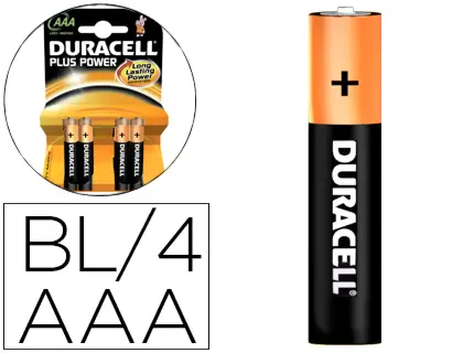 Imagen Pila duracell recargable aaa 750 mah blister de 4