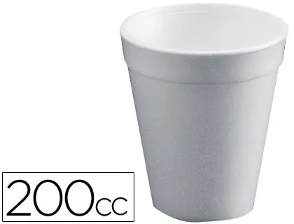 Imagen VASO TERMICO DE POLIEXPAN 200CC PAQUETE DE 25