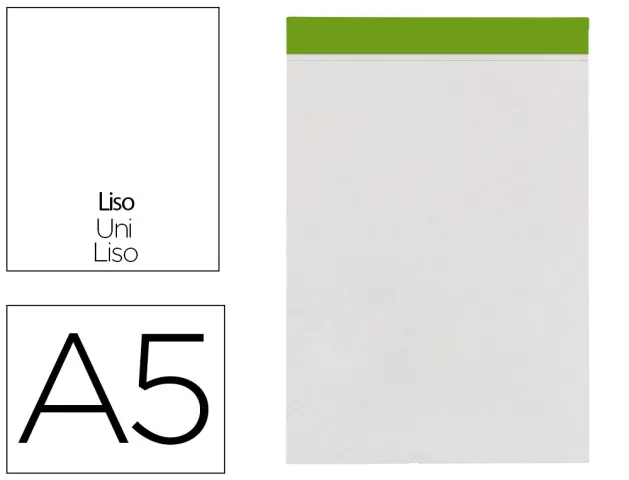 Imagen BLOC NOTAS LIDERPAPEL LISA A5 80 HOJAS 60 GR SIN T