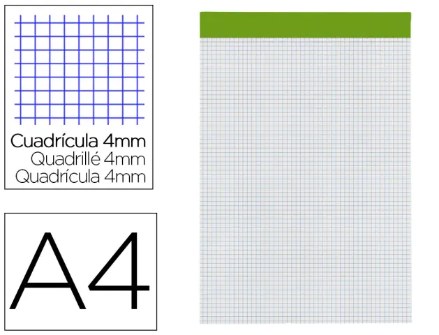 Imagen BLOC A4 CUADRICULA MICROPERFORADO