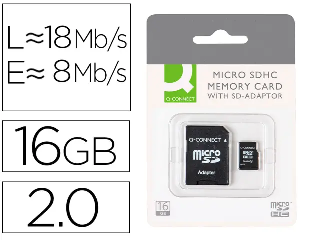 Imagen TARJETA MICRO SD Q-CONNECT 16GB