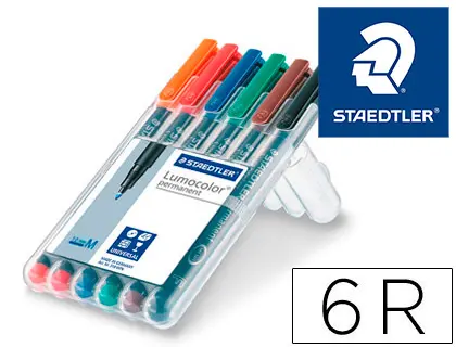 Imagen ROTULADORES STAEDTLER LUMOCOLOR SURTIDOS 6 UND