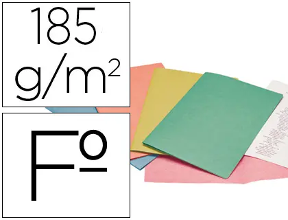 Imagen Subcarpeta cartulina liderpapel folio colores surt pte.de 25 sdas.retractiladas