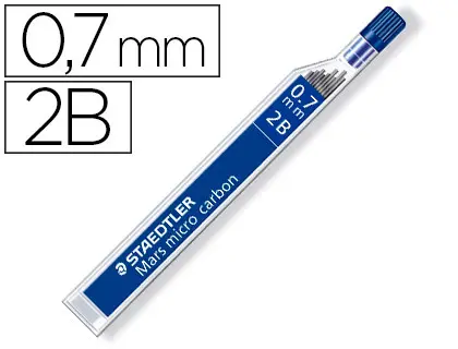 Imagen MINAS STAEDTLER MARS MICRO GRAFITO 0,7 MM 2B TUBO CON 12 UNIDADES